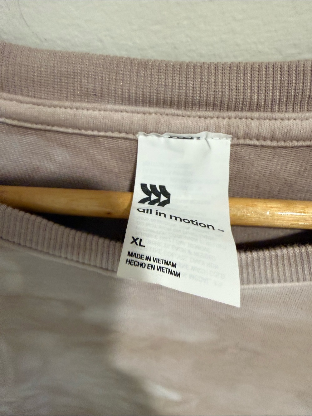 All in Motion XL Tie Dye Pullover Sweatshirt Tan Mauve Oversized Athleisure - Picture 6 of 7